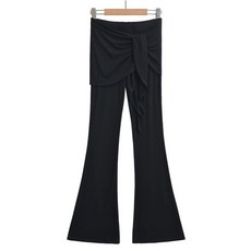 피어니스트 여성용 힙커버 슬림 세미 나팔 요가 스포츠 팬츠