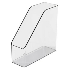 모던베이스 모던 아크릴 투명 파일꽂이 22.2 x 8 x 22.2 cm, 화이트, 1개