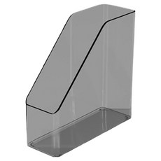 모던베이스 모던 아크릴 투명 파일꽂이 22.2 x 8 x 22.2 cm, 블랙, 1개