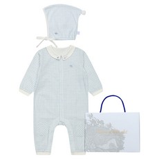 Tartine et Chocolat 嬰幼兒用 BL L-格紋連身衣 + 精靈帽套組
