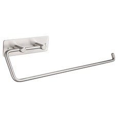 Haegang Corporation 不鏽鋼廚房紙巾架 32cm + 螺絲 + 壁虎 + 螺絲蓋 + 六角扳手組合, 銀色, 1套