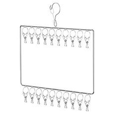 올데이코드 다용도 모자 양말 빨래 건조 집게 2단, 실버, 1개