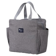 Baosre大容量便攜保溫保冷便當袋, 灰色, 1個