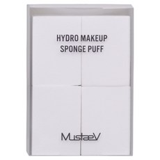 MustaeV 水潤美妝蛋 4入, 1個, 白色