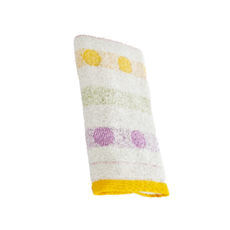 SHING LONG TEXTILE 台灣興隆毛巾 多彩圓點擦髮巾 黃色 1條,吸水速乾,柔軟舒適