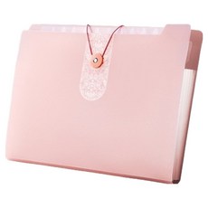 올인셀 日常風琴文件夾 12格 A4, 1個, 粉紅色