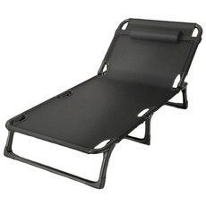 STYLE 格調 強化牛津布加粗鋼管可折疊四段可調多功能躺椅，附頭枕，全鋼強化款，舒適透氣耐磨, 1個, LD-004