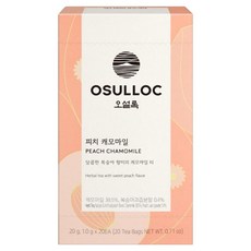 OSULLOC 水蜜桃洋甘菊茶包, 1個, 20入, 1g