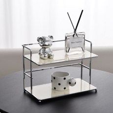 Ricobasic 北歐風雙層收納整理盒, 奶油色