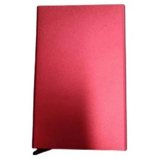 허니몰 알루미늄 합금 자동 팝업 RFID 명함 홀더, 레드