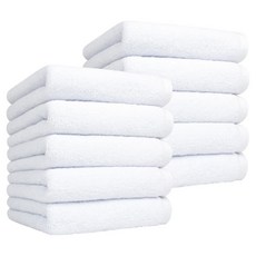 Songwol 松月 30支精梳棉飯店毛巾 170g, 白色, 10個