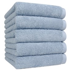 Songwol 松月 30支精梳棉飯店毛巾 170g, 淺藍, 5個