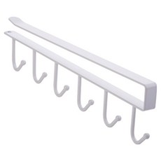 올하이 주방 선반 옷장 잡화 소품 다용도 걸이형 후크 걸이, 1개, 화이트싱글