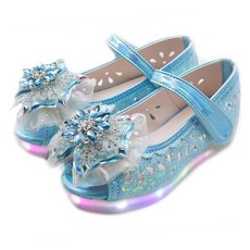 FootFoot 女童水晶閃亮LED露趾涼鞋