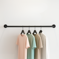 Monogenet狹窄空間利用壁掛式衣架, 1個, 黑色