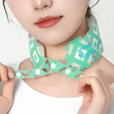 River Fox 寬版涼感頸圈 NL-103, 1個, 綠色方塊