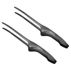 차크닉 SUS304 스텐 고기 집게 24cm, 블랙, 2개