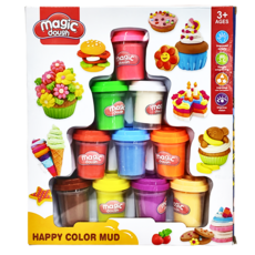 Magic dough 彩泥補充裝 2OZ 10罐 混和顏色 兒童安全無毒, 1盒