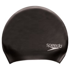 speedo 長髮泳帽 8-061680001, 黑色, 1個