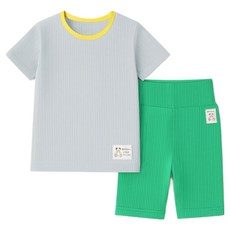 unifriend 兒童布丁護肚五分居家服上下套裝