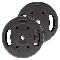 반석스포츠 PVC 코팅 국산K바벨, 7.5kg, 2개, 블랙