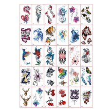 포커머스 헤나 타투 스티커 미니 30종 세트, 1세트, E타입