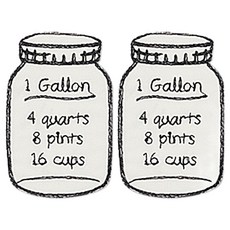 ButtonKing 熱接着式刺繡臂章貼片, 2個, 玻璃瓶加侖