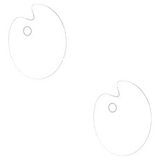 Onyeri 迷你透明壓克力調色盤, 2個, 1格