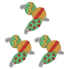 동대문단추왕 열접착식 자수 와펜, 추, 3개