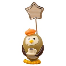 精選可愛便條夾, 1個, 店員貓頭鷹