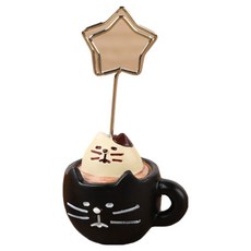 픽딜 예쁜 메모홀더, 블랙캣 찻잔, 1개