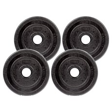 반석스포츠 PVC 코팅 국산K바벨, 1.5kg, 4개, 블랙