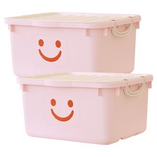 BONOHOUSE 現代寬版快樂箱 46L, 2個, 粉紅色