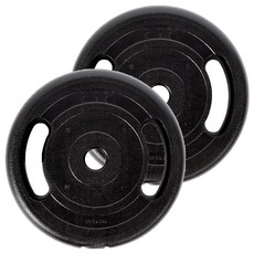 반석스포츠 PVC 코팅 국산K바벨, 5kg, 2개, 블랙