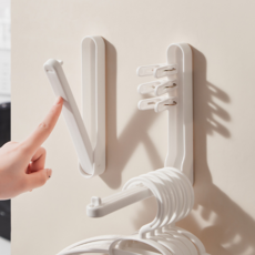 Monogent 縫隙空間活用整理掛架, 2個, 白色