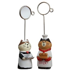 픽딜 예쁜 메모홀더 2종 세트, 빵집 사장님과 매너 고양이, 1세트