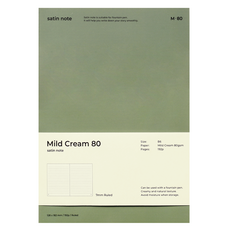 비온뒤 새틴 노트 마일드 크림 M80 B6, 올리브 그린 라인, 1개