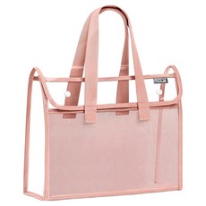 Erbo PVC文件收納手提袋, 1個, 粉紅色