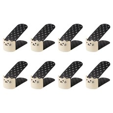 MarketA Lovely Cat 節省空間鞋架 單一尺寸, 黑色, 8個