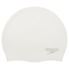 speedo 成人用防皺泳帽 8-7098417614, 1個, 白色