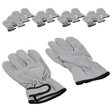 Wellz 豬皮氬焊雙手手套組 無內襯 灰色 KPG-260X, 10套