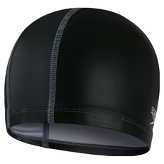 speedo 長髮塗層泳帽 8-128060001, 黑色, 1個