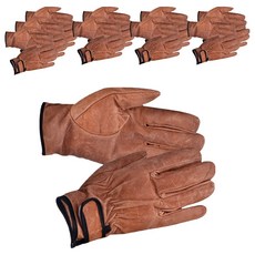 Wellz 皮革氬焊雙手手套組 無內裡 栗色 KGD-240X, 10套