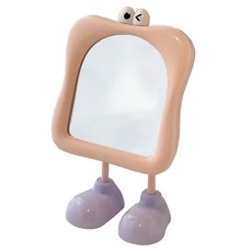 Beaurator 王腳丫迷你桌上型鏡子, 粉紅色