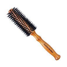 FAWEIO 髮葳鵝 鬃毛圓梳14排 大 SM-1601-1 仿花梨葫蘆 直捲兩用 造型梳, 棕色, 1支