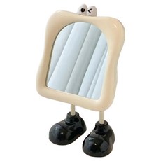 Beaurator 王腳丫迷你桌上型鏡子, 奶油白
