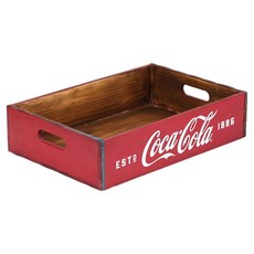 LiLFANT 可口可樂野餐復古木製託盤, 紅色, 1個