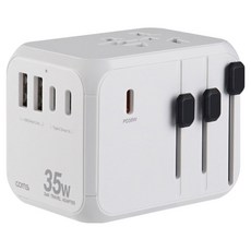 Coms GaN 35W PD 海外旅行用高功率多功能轉接頭 OG149, 1個