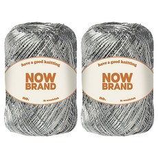 WoolClub NOWBRAND 高級金屬紗編織線, 2個, 101 銀色