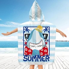 KIZTREE 兒童超細纖維連帽海灘浴袍 SN-014